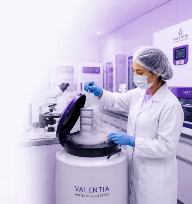 A laboratory technician working in the ART laboratory